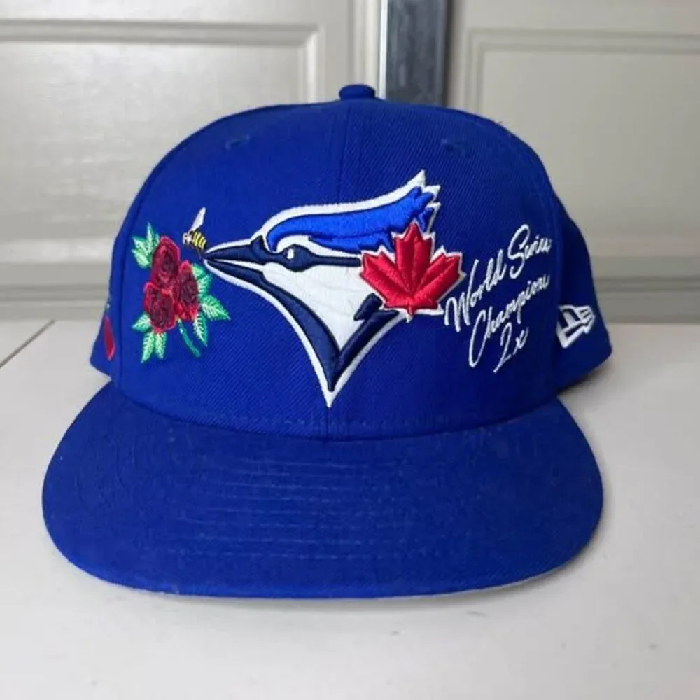 New Era Toronto Blue Jays World Series Champions 40th Season Patch Hat Cap 7 1/4